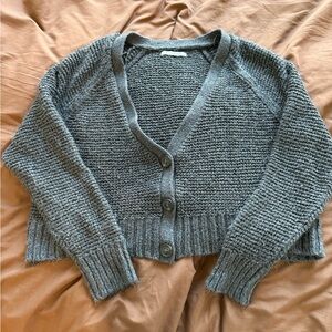 American Eagle Outfitters Charcoal Knit Cardigan